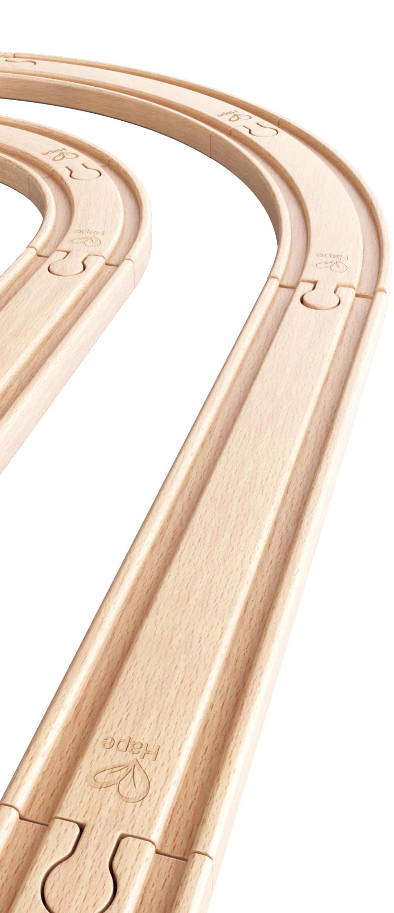 Hape compatibility with other sets enables larger railway worlds.