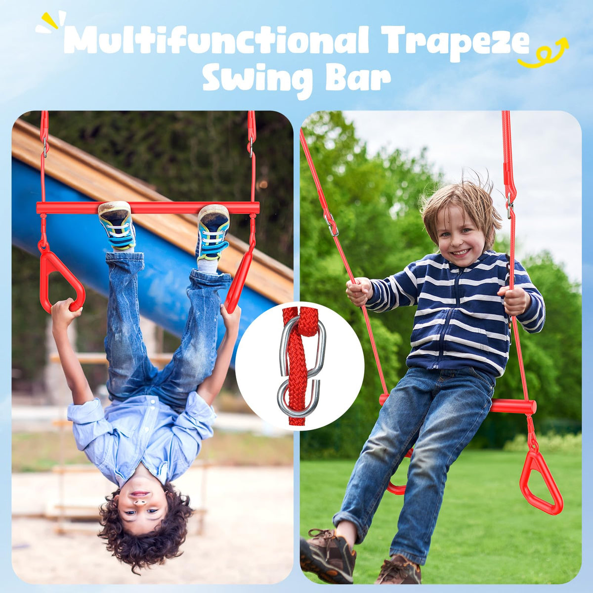 Hapfan climbing net ladder boosts climbing coordination on sturdy setup