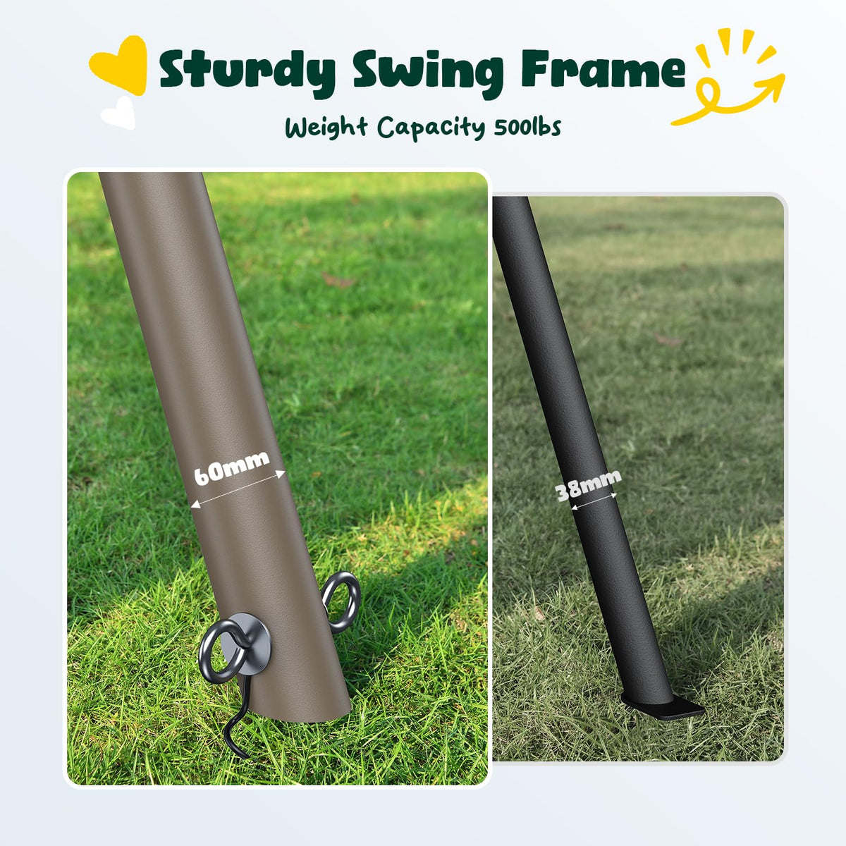Hapfan heavy-duty tall frame with reinforced A-frame