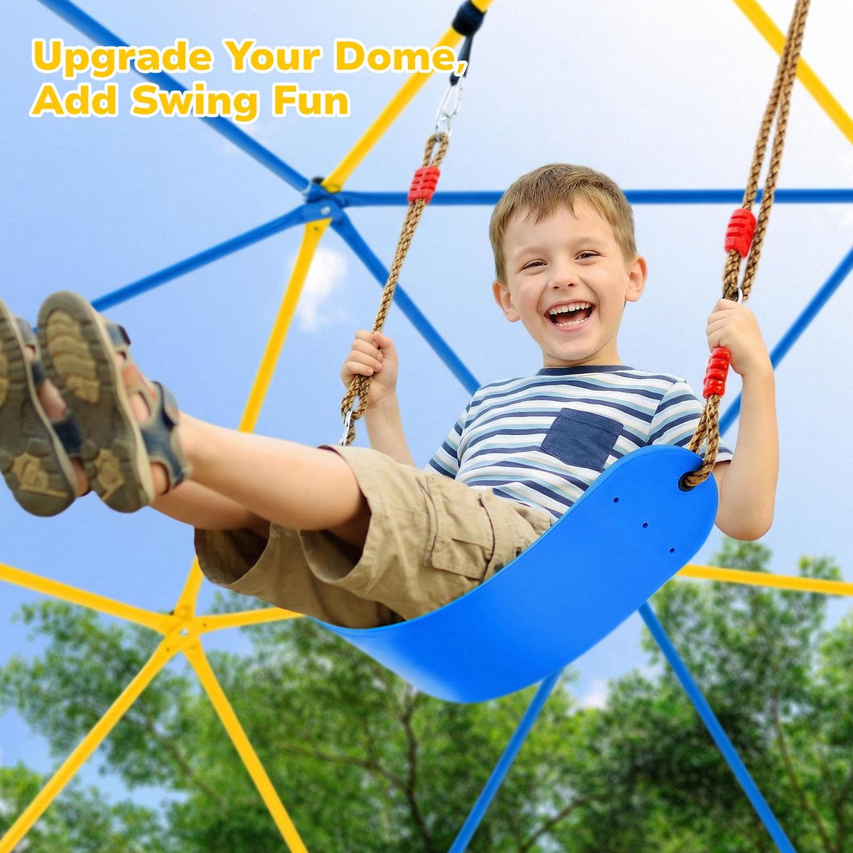 Hapfan powder-coated steel tubes deliver sturdy, long-lasting support against outdoor elements