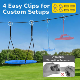 Hapfan slackline between trees setup showing easy installation outdoors.
