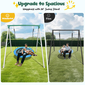 Hapfan textilene seat and trampoline mat resist fading for outdoor use.
