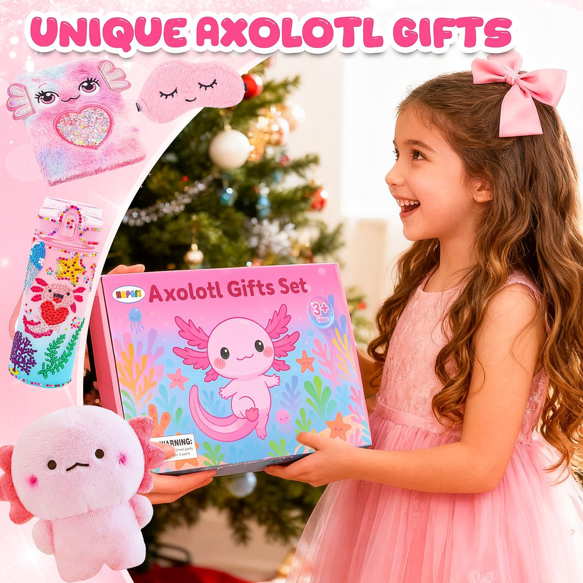 HAPGFS axolotl plush toy for imaginative play