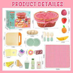 HAPGFS bamboo basket lining with red gingham for stylish display
