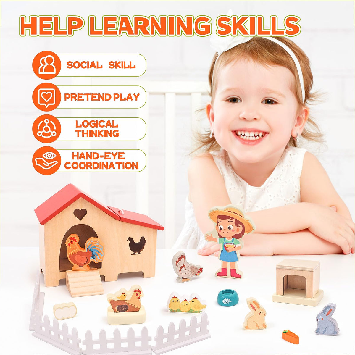 HAPGFS coop feeding bowl and accessories for interactive farm fun