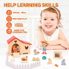 HAPGFS coop feeding bowl and accessories for interactive farm fun