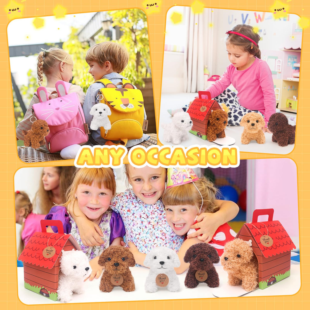 HAPGFS dog party hang tag for personalized favors