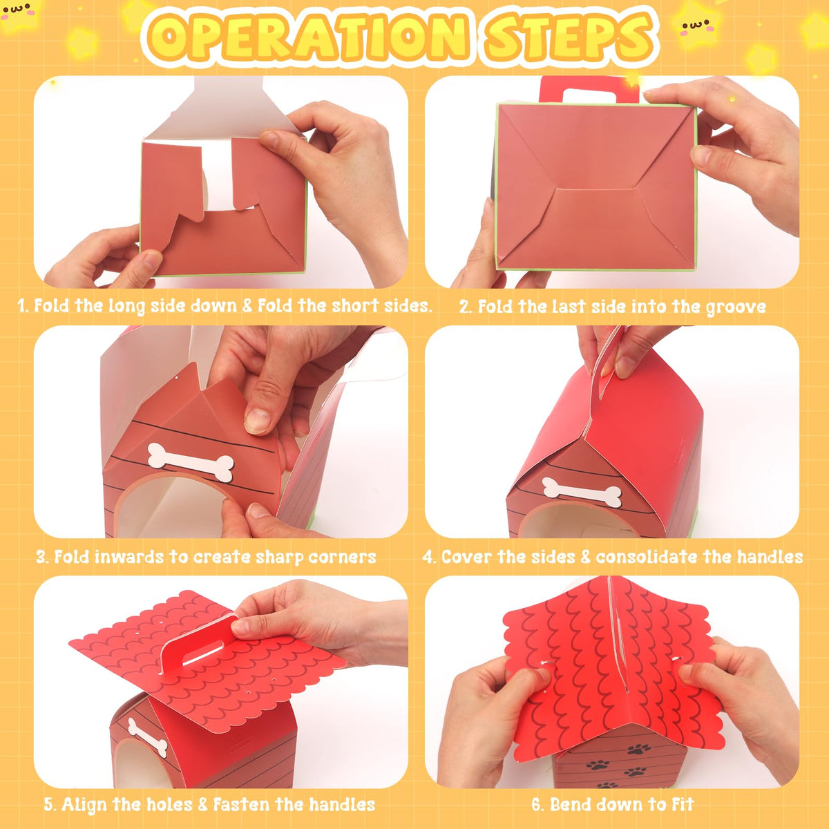HAPGFS folding dog house decor to enhance party setup