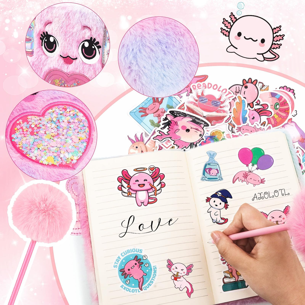 HAPGFS pink pom‑pom pen adds playful writing flair