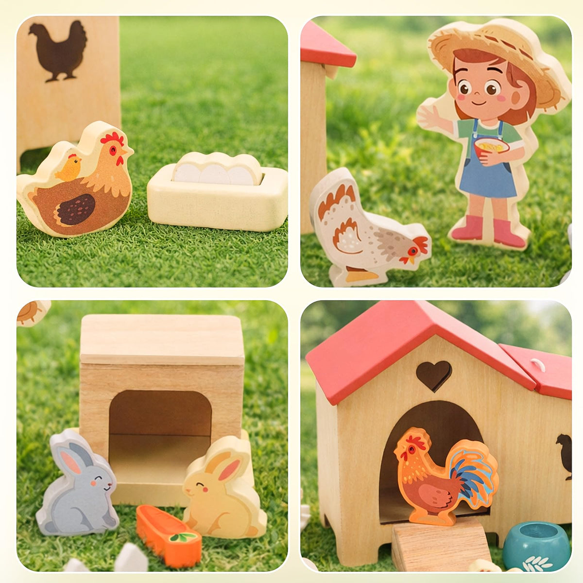 HAPGFS rabbits with carrot and hutch boost caregiving scenes