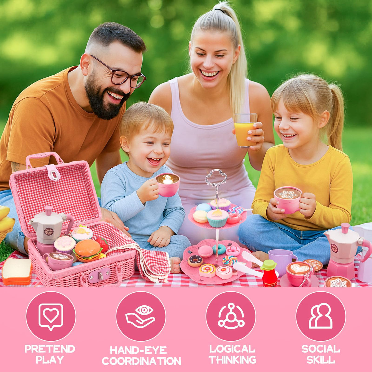 HAPGFS removable pastry tray stand for easy serving during play