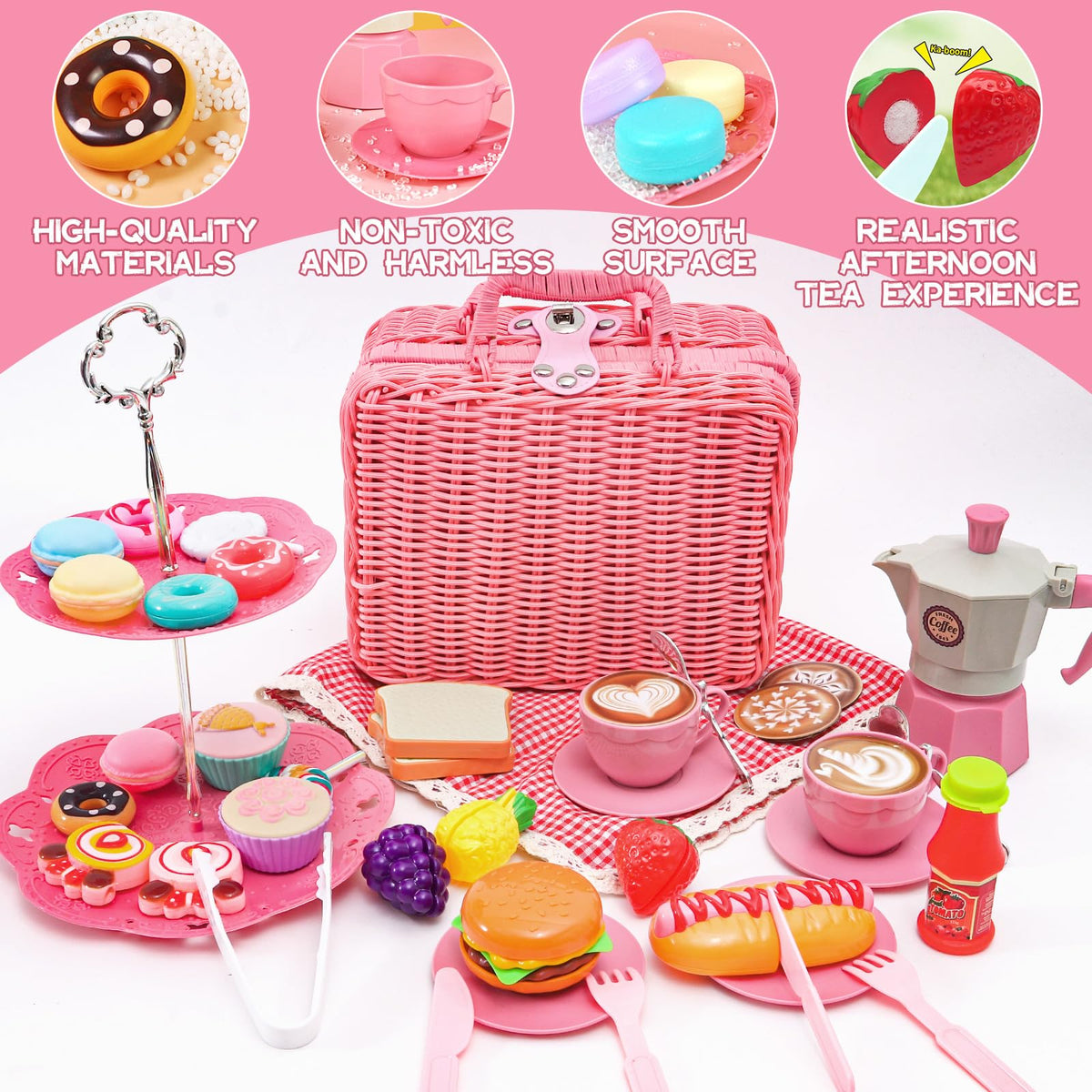HAPGFS snacks like burger, toast and hot dog for tabletop picnics