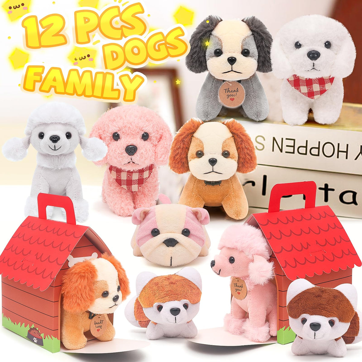 HAPGFS soft plush fabric with gentle fill for cuddly feel.