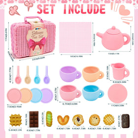 HAPGFS silicone tea set cookies enhances sensory pretend snacks.