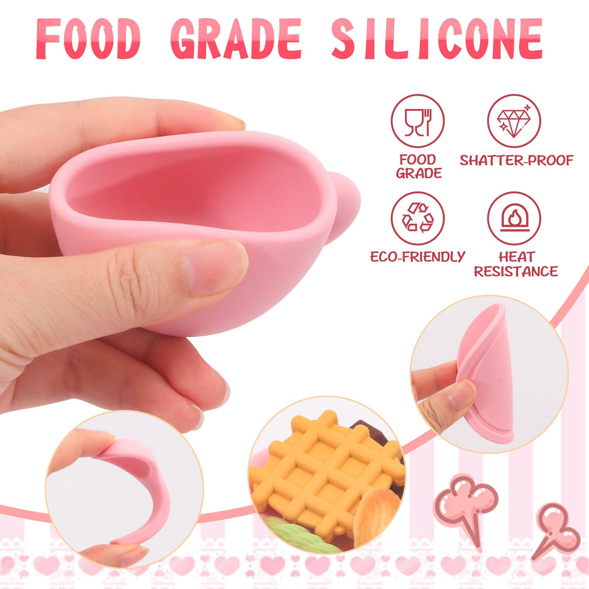 HAPGFS silicone tea set dessert plate adding realistic serving and stories.