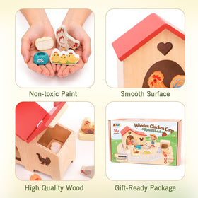 HAPGFS hens, chicks, and eggs nest invite nurturing pretend farming