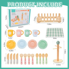 HAPGFS wooden placemats in a bright grid for organized table settings