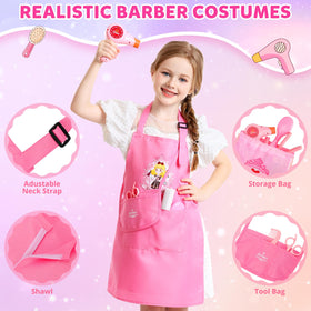 Hapgo stylist apron and shawl for authentic salon vibes during play