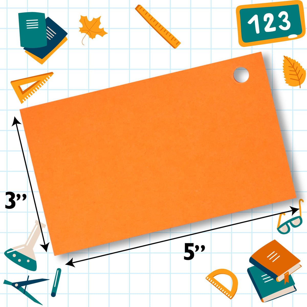 Hapinest multi-color flash cards set ideal for color coding and brainstorming.
