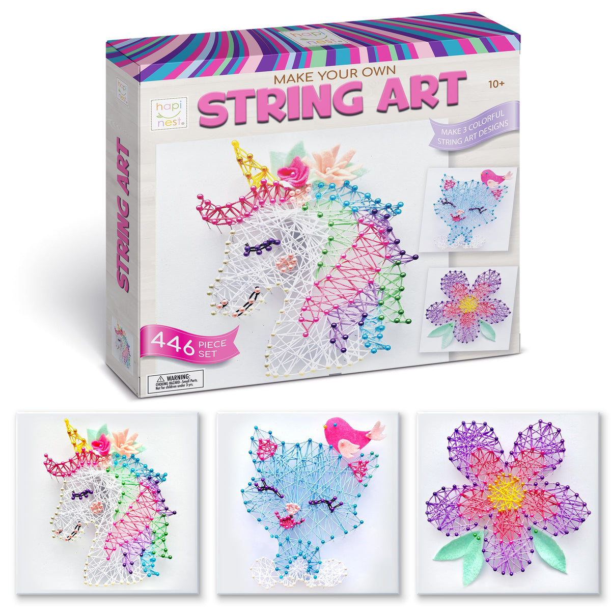Hapinest string art unicorn design ready to hang for playful room decor