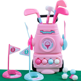 Hapinest Toddler Girl Golf Set pink bag for easy indoor and outdoor fun