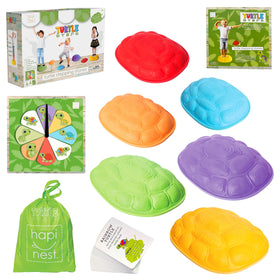 Hapinest Turtle Balance Stones setup for indoor play boosts coordination