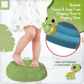Hapinest Turtle Balance Stones used in a sensory activity for exploration