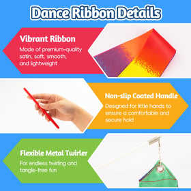 HAPMARS princess party favors featuring vibrant ribbon wands