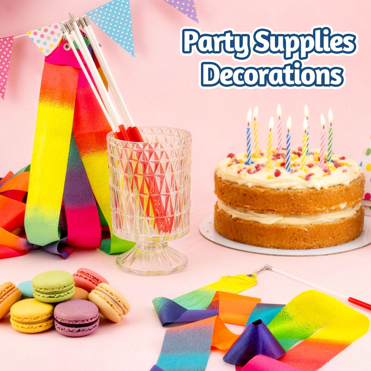 HAPMARS vibrant motion display from rainbow ribbon wands