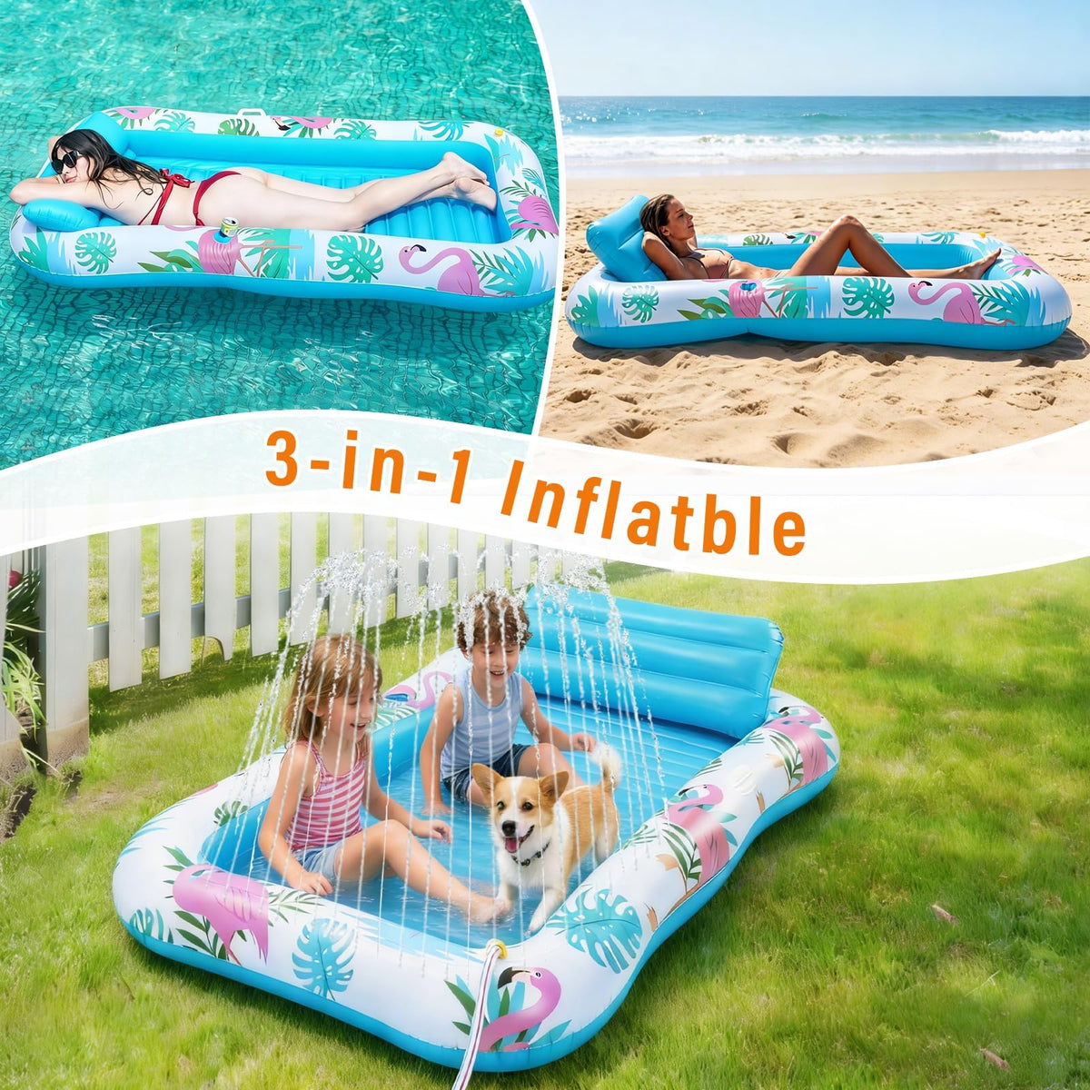Happy Aplenty backyard tanning pool setup for poolside lounging