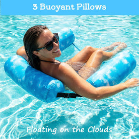 Happy Aplenty heavy-duty float chair designed for adults during busy summer fun