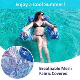 Happy Aplenty pool float chair with 3D mesh backrest for breathable support