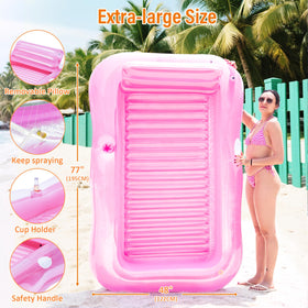 Happy Aplenty multi-use tanning pool lounge for backyard or lake fun