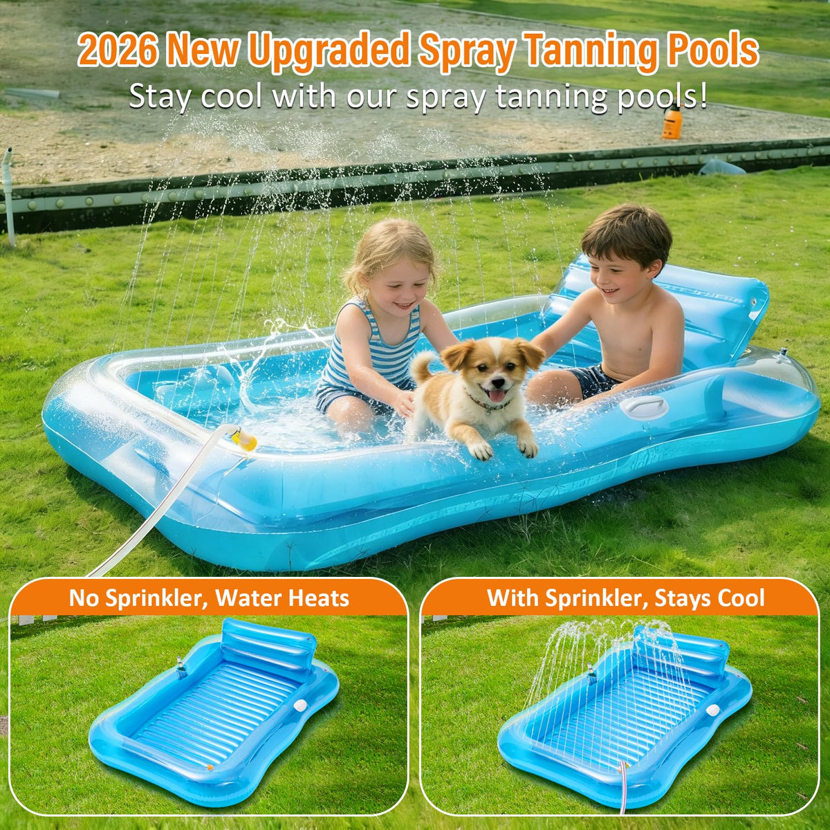 Happy Aplenty pool lounger with cup holder keeps drinks easy to reach.