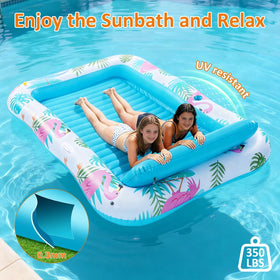 Happy Aplenty ribbed air-cushion base adds stability for relaxed lounging.