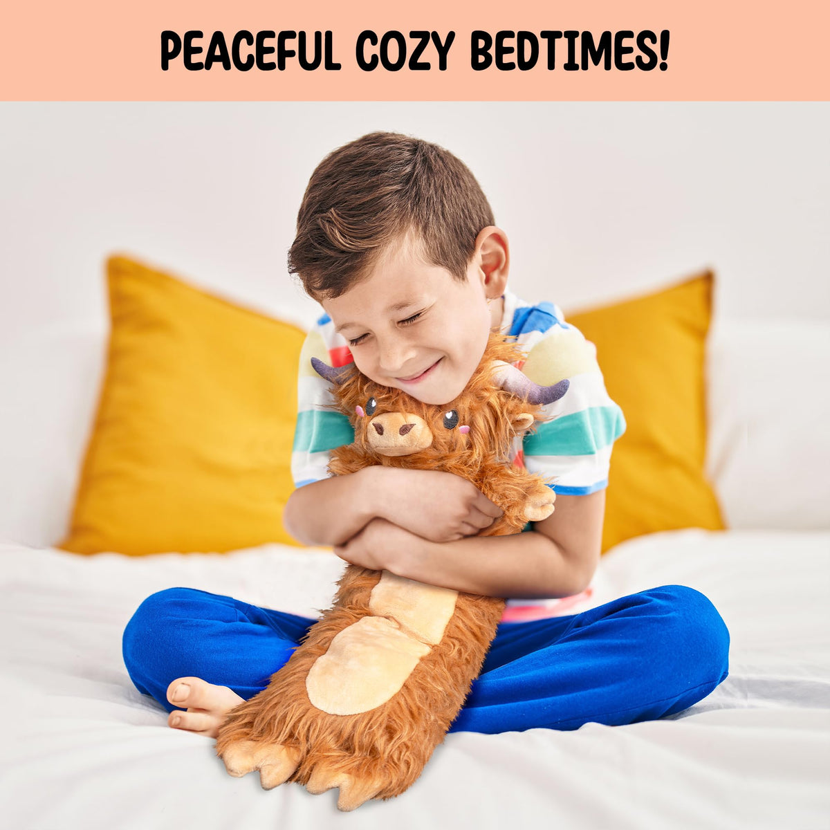 Happy Fuel unscented heatable plush provides soothing warmth without scents.