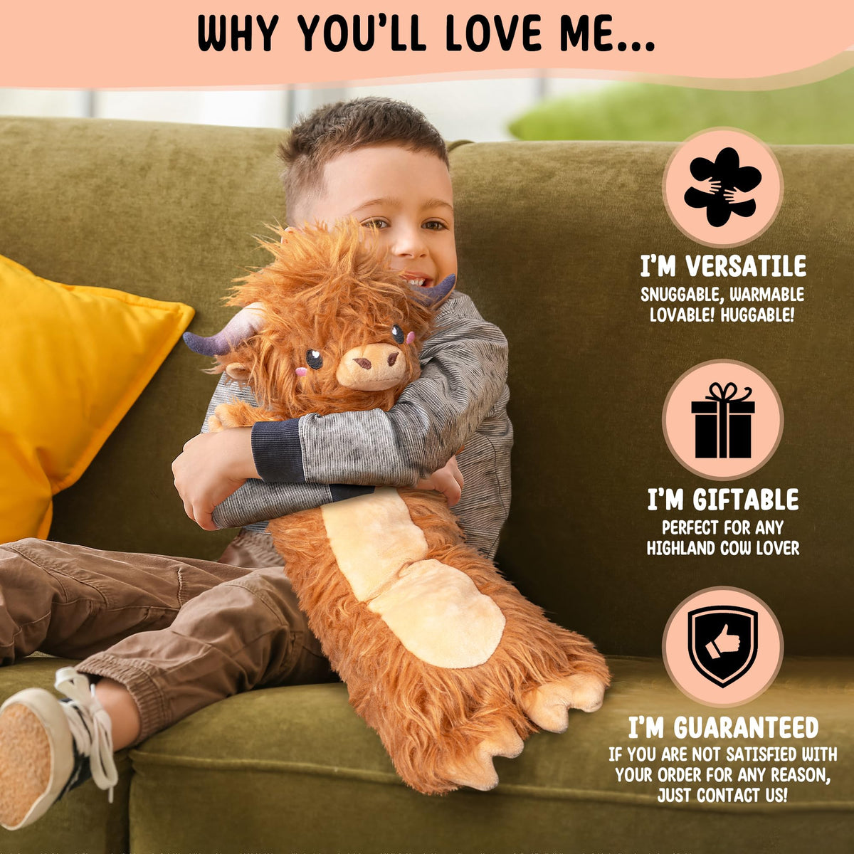 Happy Fuel cow plush makes a charming gift for kids and cow lovers.