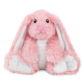 Happy Fuel bunny microwavable plush front view offers warm hugs.
