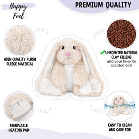 Happy Fuel bunny heating pad removable for easy warmth customization