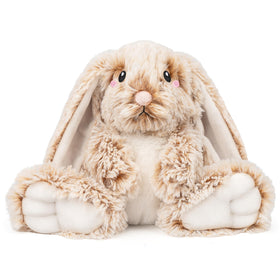 Happy Fuel Bunny plush close-up highlighting soft texture for cozy comfort.