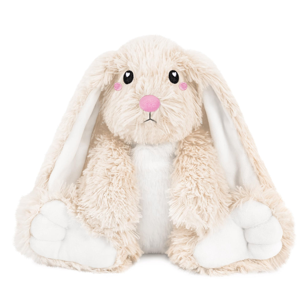 Happy Fuel bunny microwavable plush ivory for warm relaxation