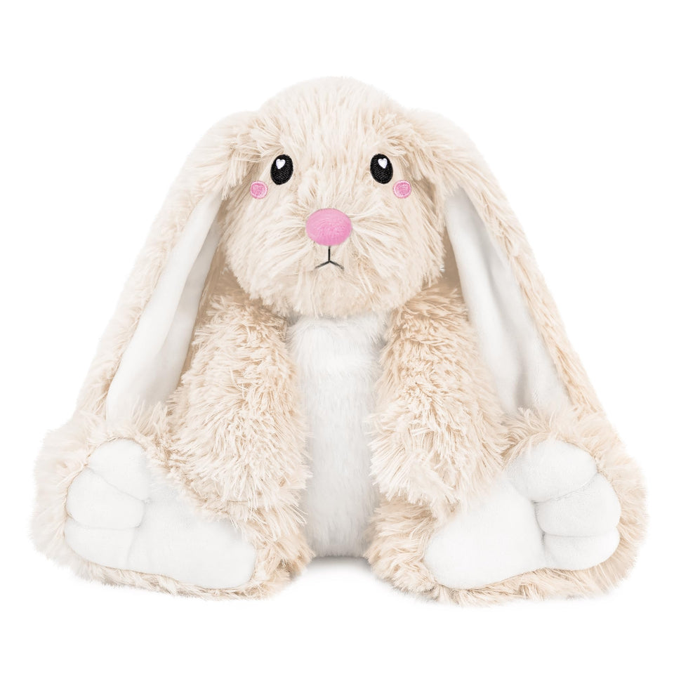 Happy Fuel bunny microwavable plush ivory for warm relaxation