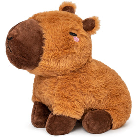 Happy Fuel Capybara microwavable plush outer view shows cozy warmth