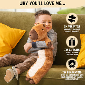 Happy Fuel capybara plush providing warmth and comfort