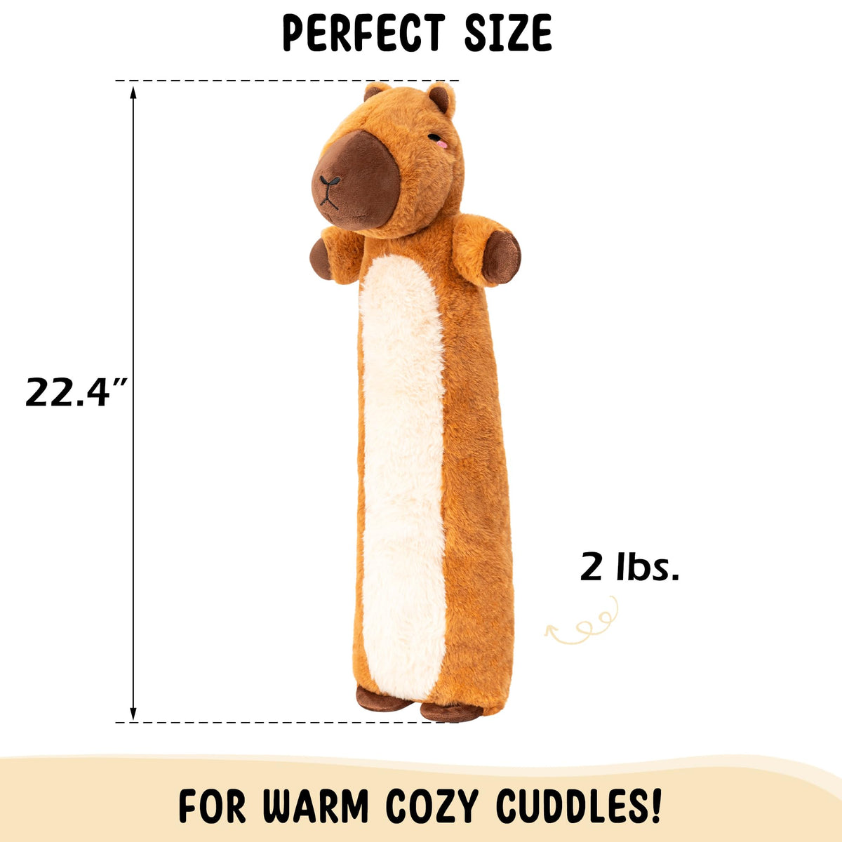 Happy Fuel heatable capybara plush ready to cozy up