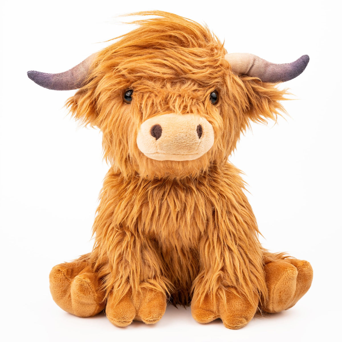 Happy Fuel Highland Cow microwavable plush with a warm hug.