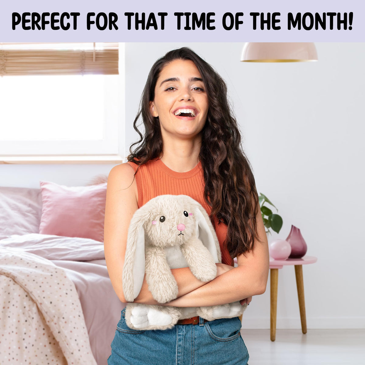 Happy Fuel ivory bunny plush provides soothing snuggle moments