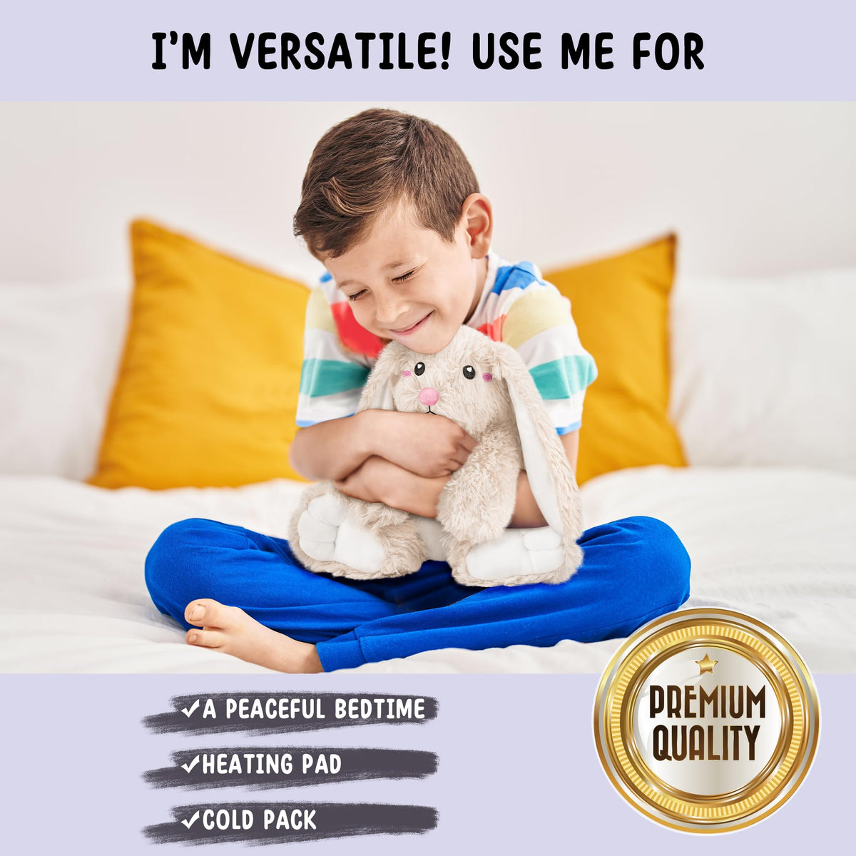 Happy Fuel ivory bunny plush makes a thoughtful gift
