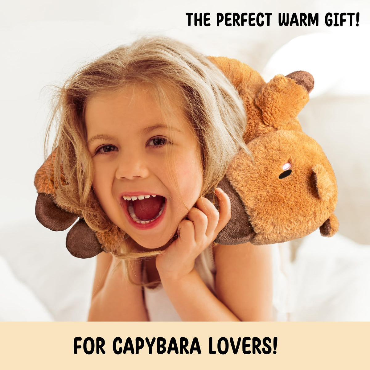 Happy Fuel natural clay beads heating capybara plush detail