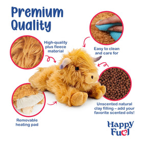 Happy Fuel one-point-five-pound heating pad plush offers comforting warmth and softness.